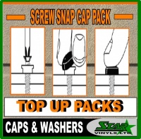 Large Snap Caps & Washers 50 Pack